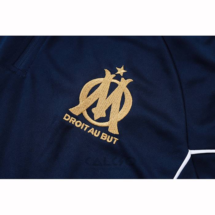 Tuta da Track di Felpa Olympique Marsiglia Bambino 2025-2026 Blu Verde